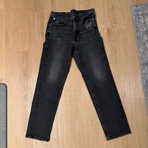 American Eagle Outfitters Black Straight Leg Jeans 6 Long